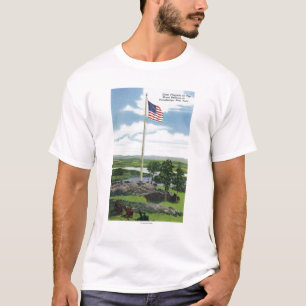 Plats för flaggstång för monteringstrots jätte t-shirt