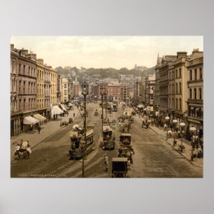 Plats för gata för korkstadsIrland 19th århundrade Poster