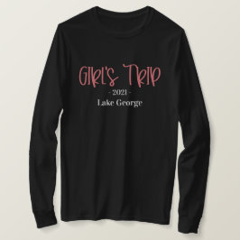 Plats för handskriven flicka och år T-Shirt