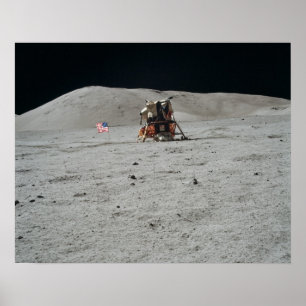 Plats för landning Apollo 17 för Lunar enhet Poster