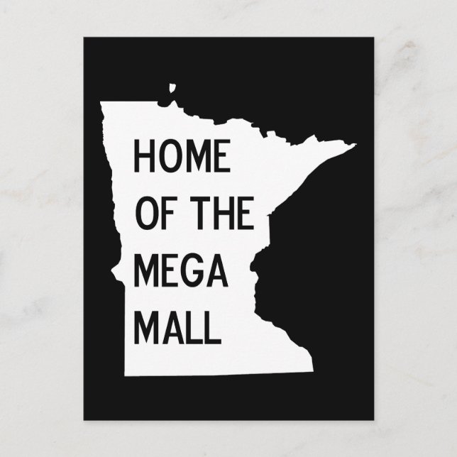 Plats för megapians Mall MN Silhouette-vykort Vykort (Framsida)
