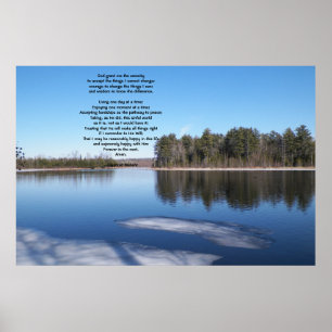 Plats för Springtimeisigflod med serenitybönen Poster