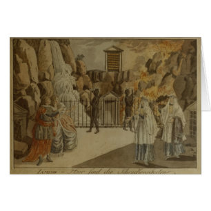 Plats från "den magiska flöjten" vid Mozart, 179 Hälsningskort
