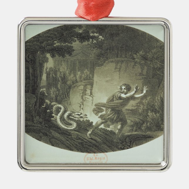 Plats från "den magiska flöjten" vid Mozart Julgransprydnad Metall (Framsidan)