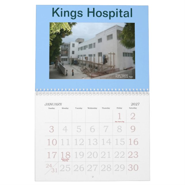 Plats från Haiti Kalender (Jan 2027)