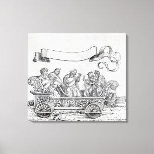 Plats från Maximilians Triumphal procession Canvastryck