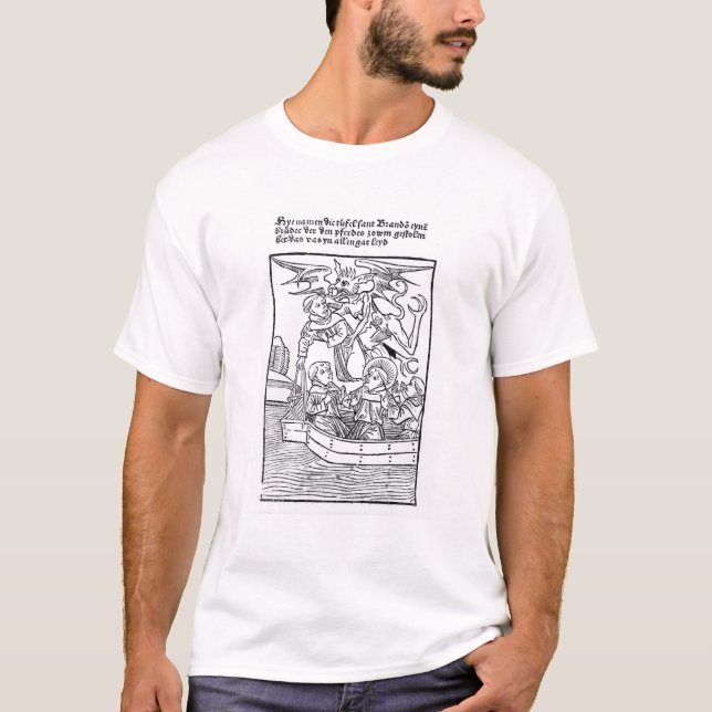 Plats från 'navigeringen av St. Brendan Tee Shirt (Framsida)