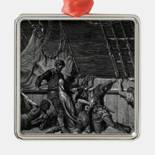 Plats från 'rimen av den forntida Mariner'en Julgransprydnad Metall