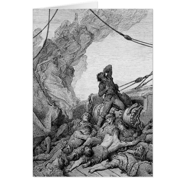 Plats från "rimen av den forntida sjömannen" 3 hälsningskort (Framsidan)