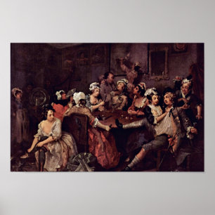 Plats i en krog "vid Hogarth William Poster