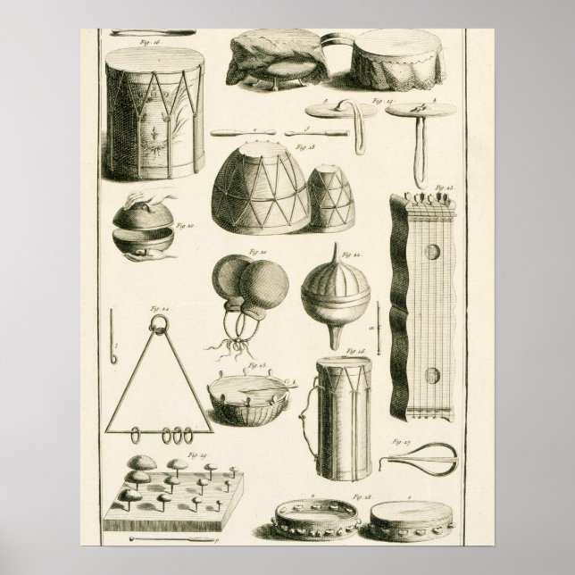Plats II: Nuvarande och modernt slaginstrument Poster (Framsidan)