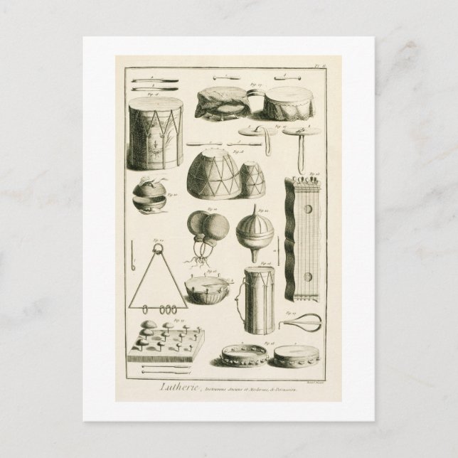 Plats II: Nuvarande och modernt slaginstrument Vykort (Framsida)