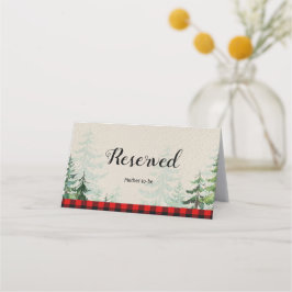 Plats-kort reserverat för Lumberjack Forest Winter Placeringskort