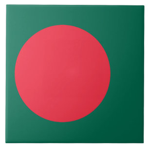 Plats med flagga i Bangladesh Kakelplatta