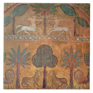 Plats med kentaurer, från rummet av kungen Ruggero Kakelplatta