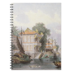 Plats på den Horan kanalen nära cantonen, c.1850 Anteckningsbok