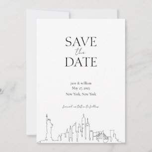 Plats Spara datum - New York City Inbjudningar