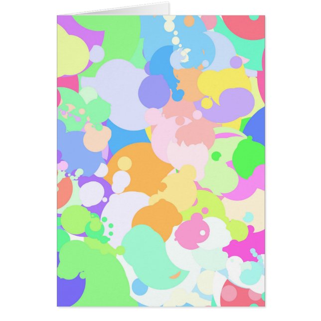Platsad färg hälsningskort (Framsidan)