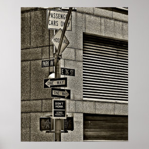 Platsaffisch för NYC Streetcorner Poster