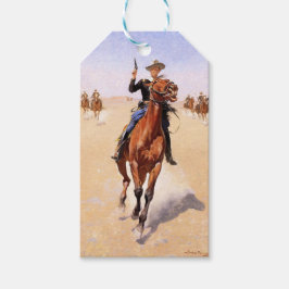 Platsbygdsryttare (Cowboy Häst Ryttare) Presentetikett