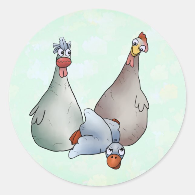 Platsch Runt Klistermärke (Framsida)