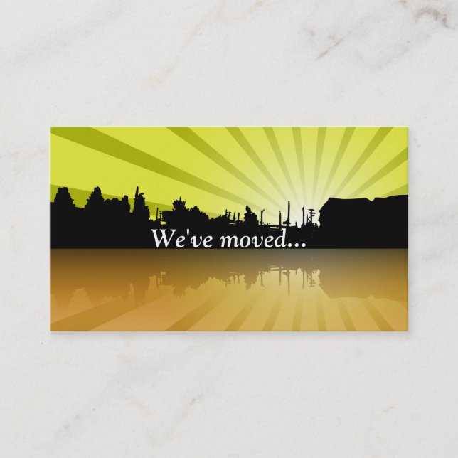 Platsen för just Flyttat Anpassade Office Visitkort (Framsida)