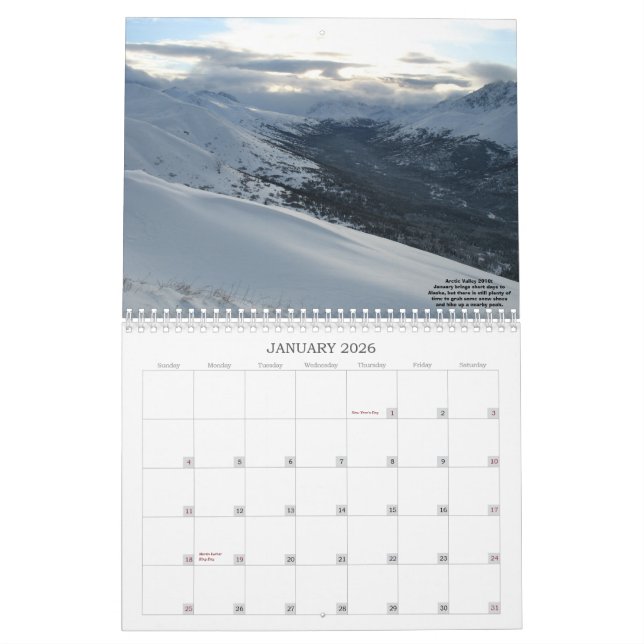 PLATSER AV ALASKA 2011 KALENDER (Jan 2026)