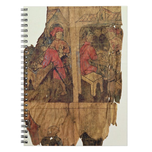 Platser av bankrörelsefunktioner, sida från en anteckningsbok med spiral (Framsidan)