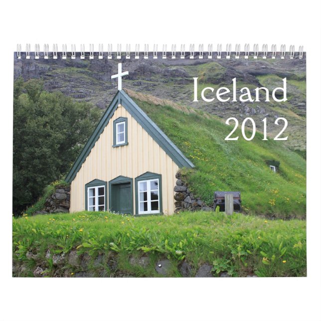 Platser av islandet 2012 kalender (Omslag)