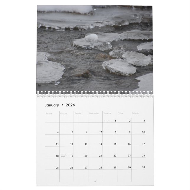 Platser av kalendern för natur 2010 kalender (Jan 2026)