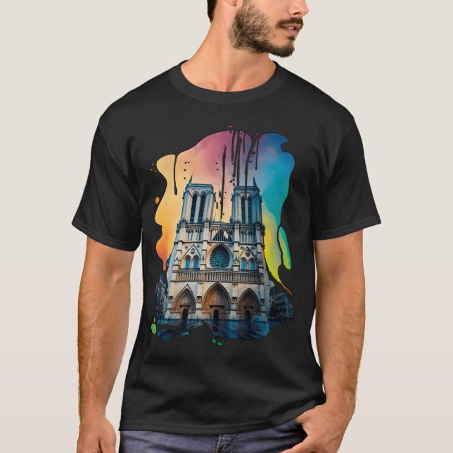 Platser för berömd - Notre-Dame T-Shirt (Framsida)