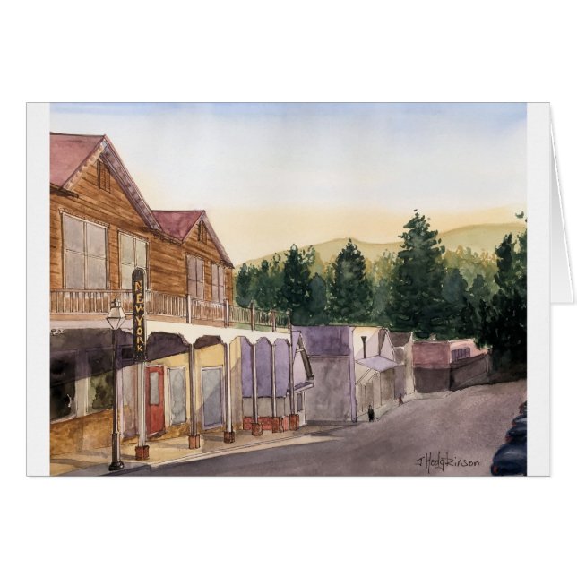 PLATSER FÖR NEVADA STADSCA - VATTENFÄRG HÄLSNINGSKORT (Framsidan Horizontal)