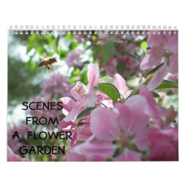 Platser från en blomsterträdgård kalender