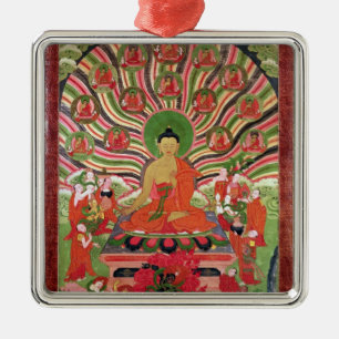 Platser från livet av Buddha Julgransprydnad Metall