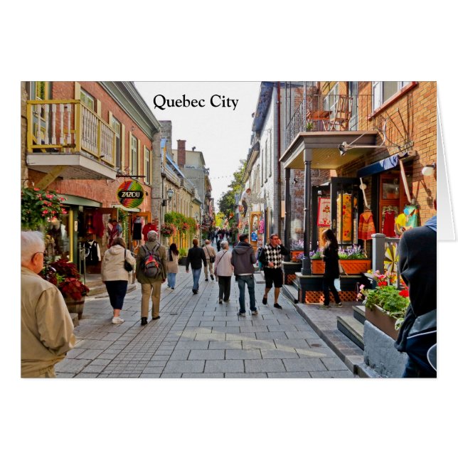 Platser från Quebec City Hälsningskort (Framsidan Horizontal)