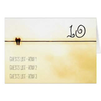 Platshållare för TVÅ-Bord-Bröllop OBS Kort