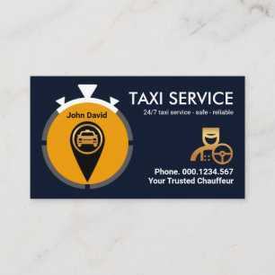 Platsikonen kreativ stoppur Taxi Visitkort