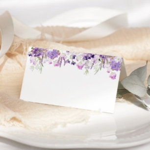 Platskort för Lilac lavender bröllop Kort
