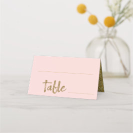 platskort för Rosa i Glitter Guld Placeringskort