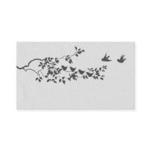 Platskort för svarta och vita fåglar