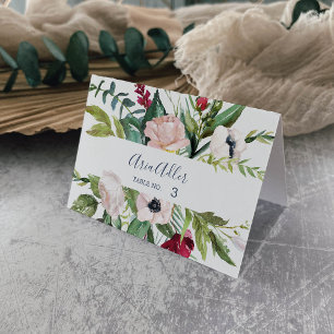Platskort för Tropical Breeze Bröllop Bordsnummer