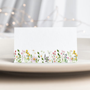 Platskort med minimalistisk elegant för jokerblomm kort