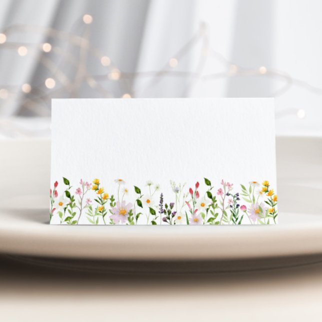 Platskort med minimalistisk elegant för jokerblomm kort (Skapare uppladdad)