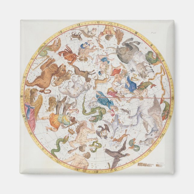 Platt 26 från Atlas Coelestis, av John Flamsteed Magnet (Framsidan)