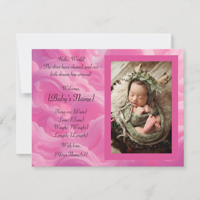 Platt anmälningskort meddelande (Framsida)