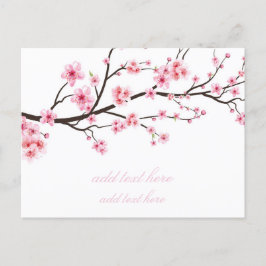 PLATT ANNONSPOSTKORT : SAKURA BLOMMAR HELG VYKORT