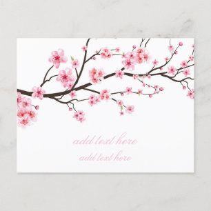 PLATT ANNONSPOSTKORT : SAKURA BLOMMAR HELG VYKORT