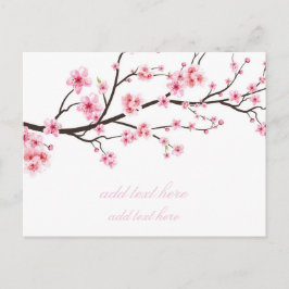 PLATT ANNONSPOSTKORT : SAKURA BLOMMAR HELG VYKORT