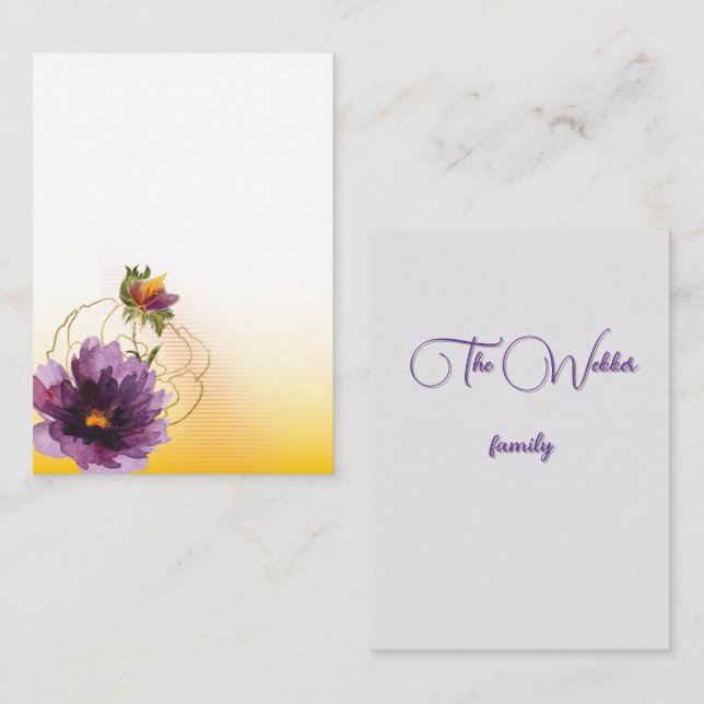 Platt anteckningskort (Fram/baksida)