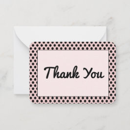 Platt anteckningskort för Polka Dot Mönster